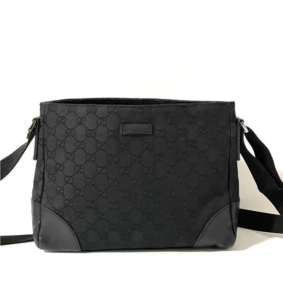 Gucci Other - Gucci Black Monogram Messenger Bag